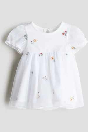H&M Tulen romperjurk met borduursel