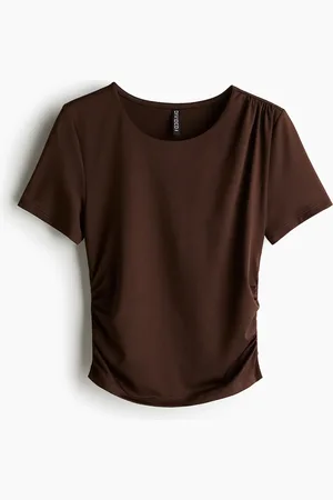 H&M Gedrapeerd T-shirt