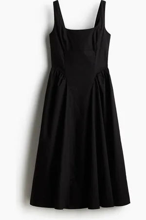 H&M Popeline jurk met strikdetail
