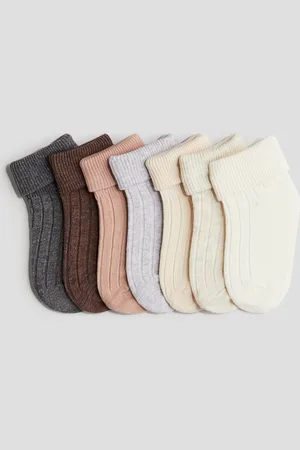 H&M 7 paar breedgeribde sokken