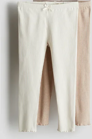 H&M Set van 2 geribde katoenen leggings