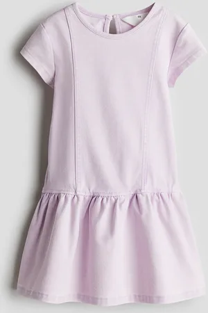 H&M Tricot jurk met denimlook