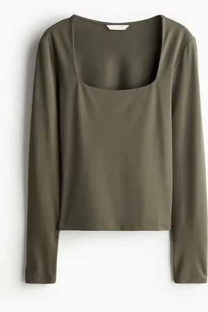 H&M Tricot top met lange mouwen