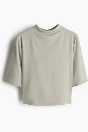 H&M Top van microvezel met turtleneck
