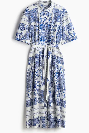 H&M Overhemdjurk van linnenmix