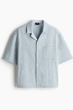 H&M Casual overhemd van seersucker - Loose Fit