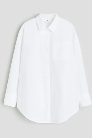H&M Overhemdblouse van katoenen popeline