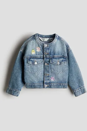 H&M Denim jack met geborduurd motief