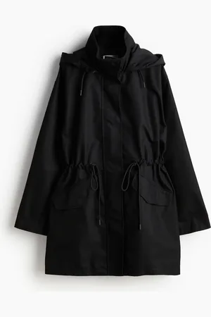 H&M Oversized parka met capuchon - Zwart