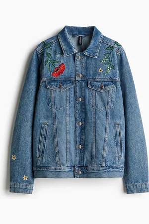 H&M Denim jack met borduursel