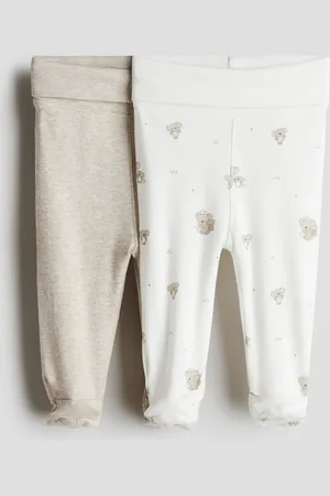 H&M Set van 2 katoenen leggings met voetjes