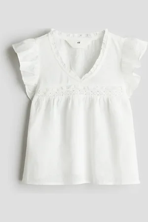 H&M Katoenen blouse met volants
