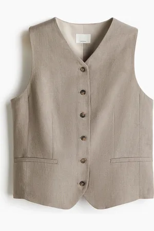 H&M Kostuumgilet van linnenmix