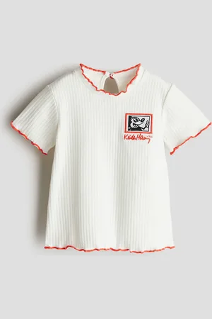 H&M Geribde katoenen top