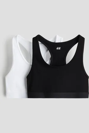 H&M Set van 2 croptops van katoenen tricot