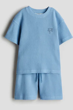 H&M Tweedelige set van katoenen wafeltricot