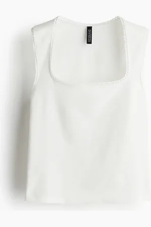 H&M Tanktop met picotrandjes