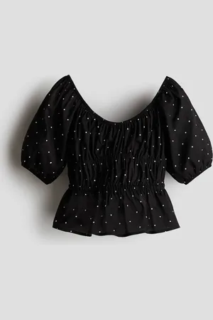 H&M Katoenen peplumblouse