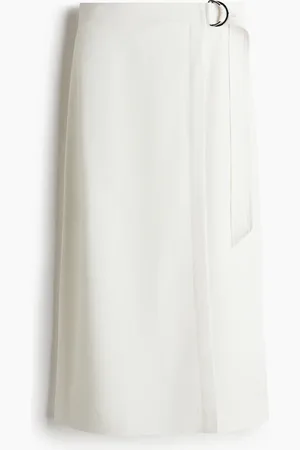 H&M Overslagrok van linnenmix