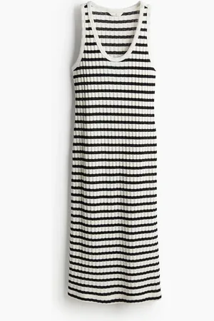 H&M Ribgebreide jurk