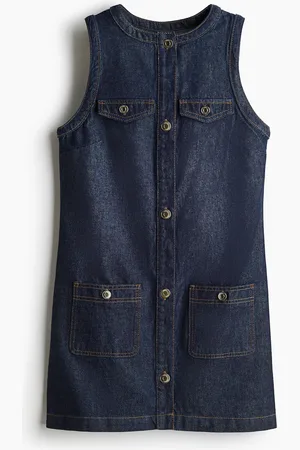 H&M Denim doorknoopjurk