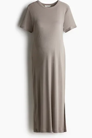 H&M MAMA Geribde T-shirtjurk