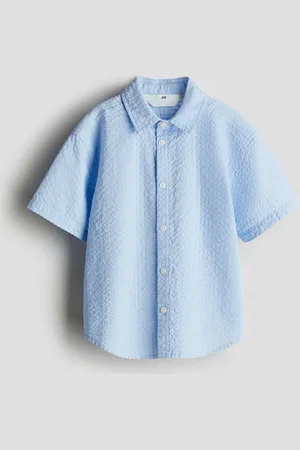 H&M Overhemd van katoenen seersucker