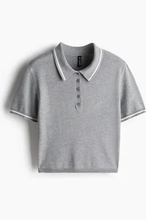 H&M Fijngebreide polotop