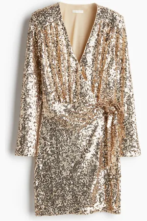 H&M Overslagjurk met pailletten