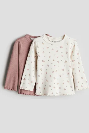 H&M Set van 2 geribde katoenen tops