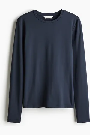 H&M Top van microvezel met lange mouwen