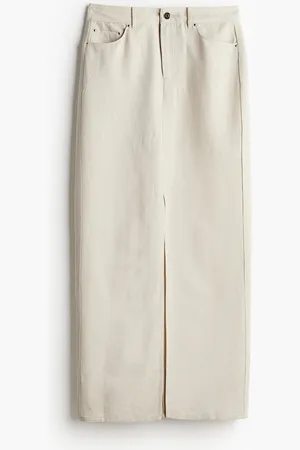 H&M Lange rok van linnenmix