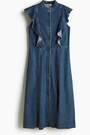 H&M Denim jurk met volants