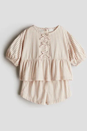 H&M Tweedelige set van katoenen popeline