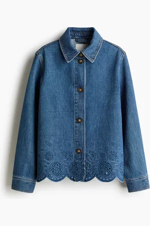 H&M Denim jack met broderie anglaise