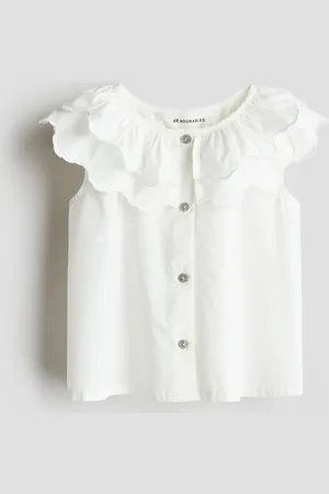 H&M Katoenen blouse met dubbele kraag