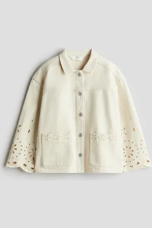 H&M Denim jack met broderie anglaise