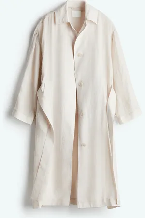 H&M Trenchcoat van ramie
