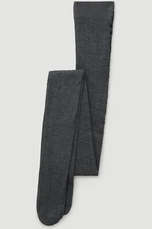 H&M Ylva Wollen Visgraat Panty - Grijs