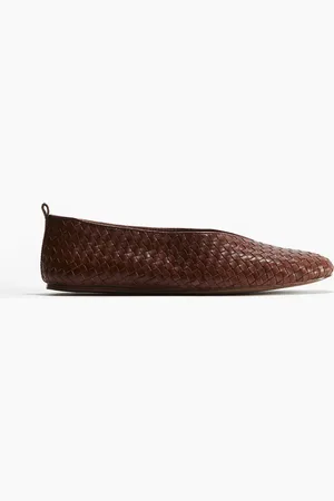 H&M Gevlochten leren ballerina