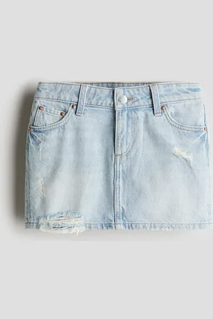 H&M Denim rok met slijtagedetails