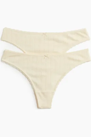 H&M Set van 2 slips met pointelledessin - Thong