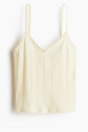 H&M Straptop met pointelledessin