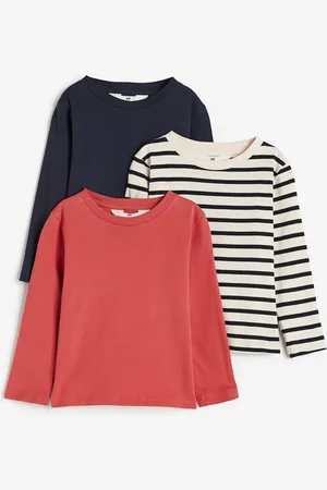 H&M Set van 3 katoenen shirts met lange mouwen
