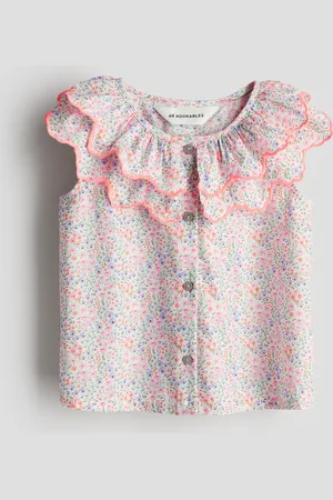 H&M Katoenen blouse met dubbele kraag