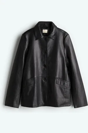 H&M Leren jasje met kraag