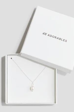 H&M Pearl-pendant sterling silver necklace