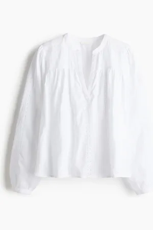H&M Katoenen blouse met borduursel