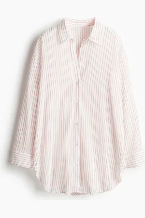 H&M Lange katoenen overhemdblouse