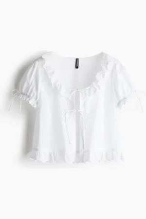 H&M Katoenen blouse met volants